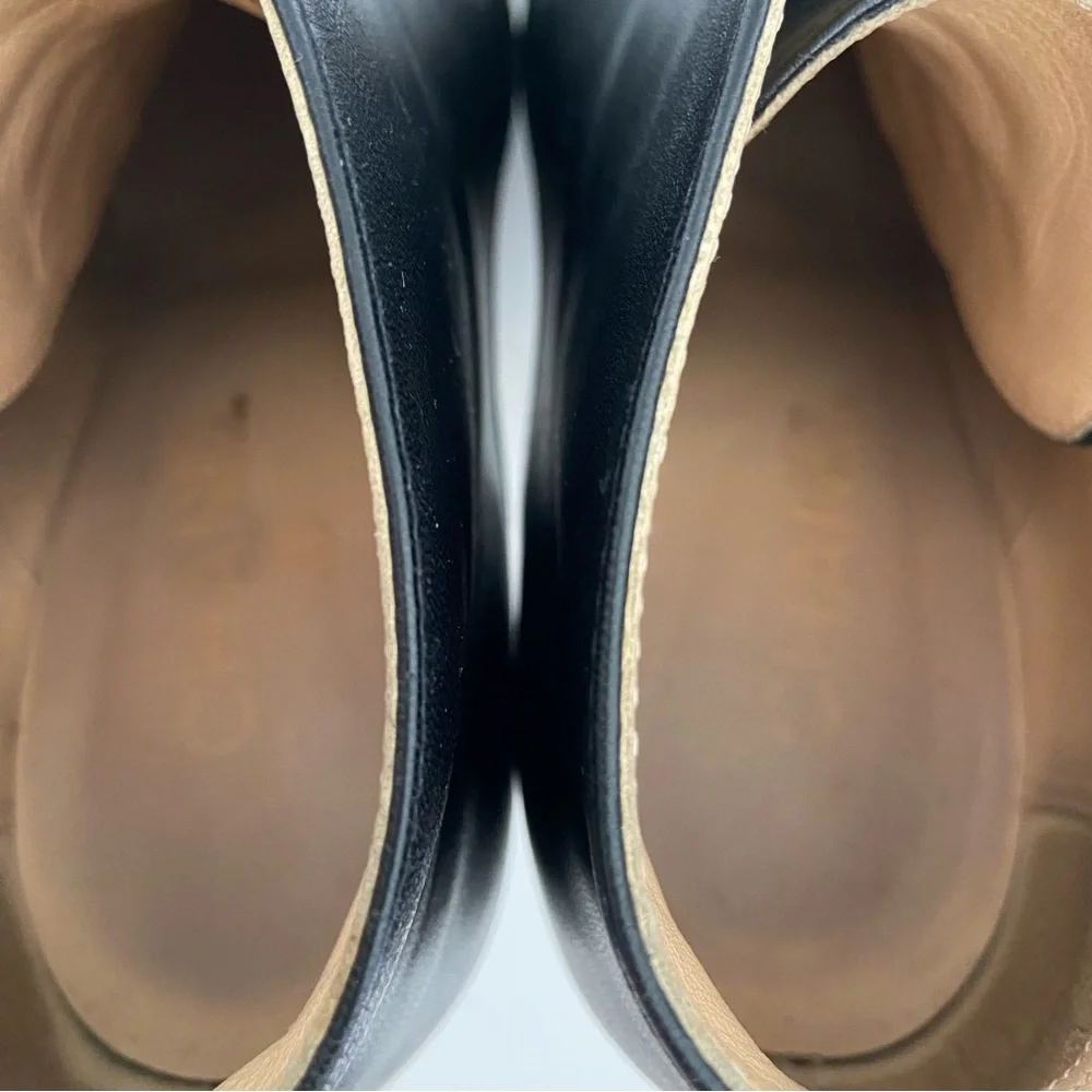 Chanel Black Leather CC Cap Toe Lace Up Platform Ankle Boots - Picture 14 of 16